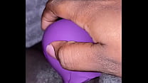 Black BBW Using Vibrator on Fat Pussy & Squirting